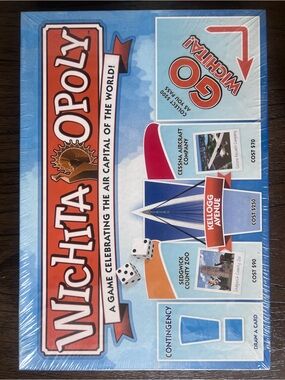Wichitaopoly Board Game NEW Factory Sealed Wichita Kansas Monopoly Style Game